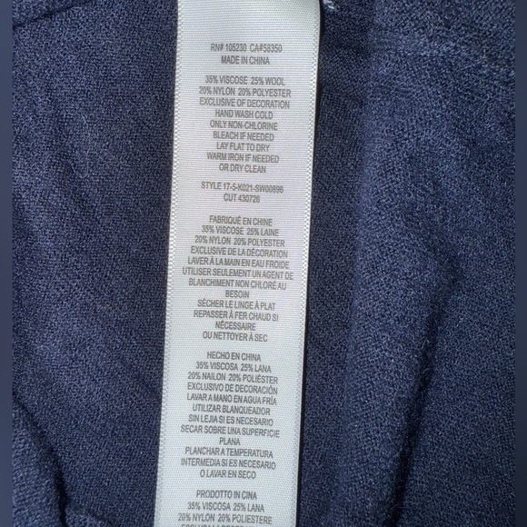 Joie Jenris Women’s "Bonjour" "Au Revoir" Embroidered Sweater Fits Like S/M - Picture 5 of 7